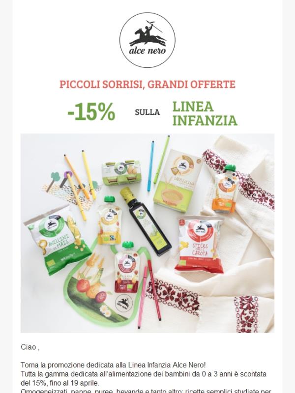 −15% su tutta la linea Infanzia
