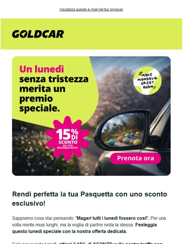 Festeggia questo lunedì speciale...