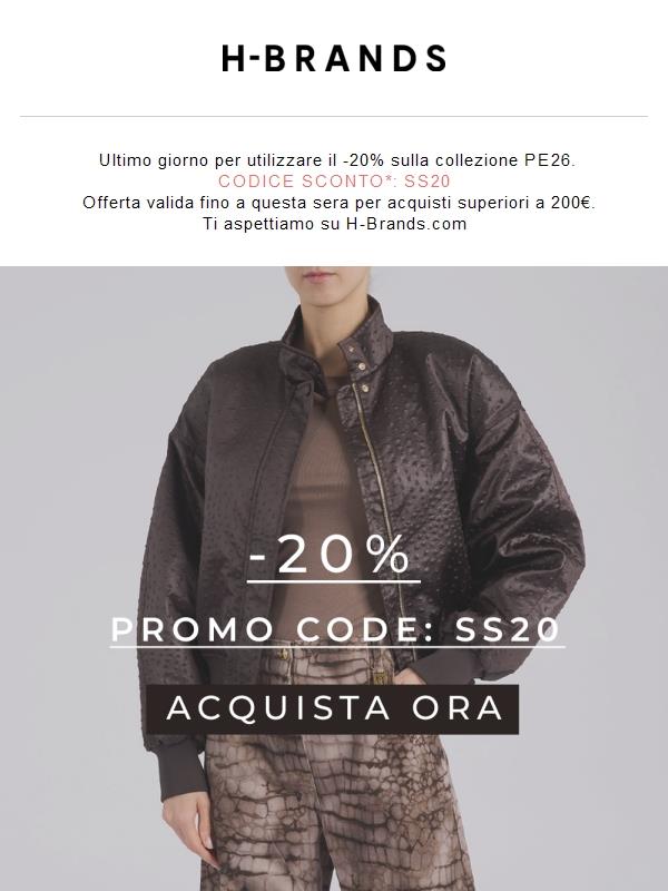 Ultime ore -20% su P26 ⏰