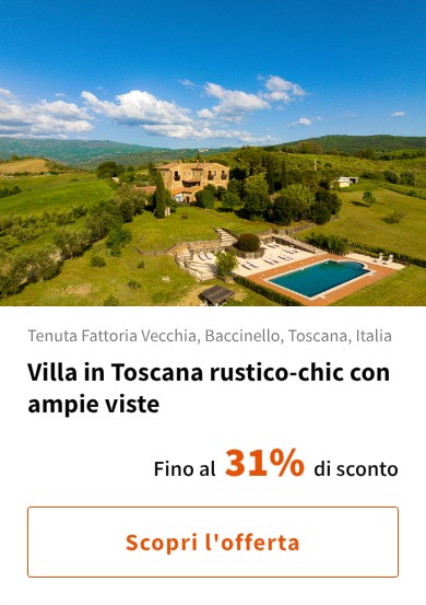 Villa in Toscana rustico-chic con ampie viste