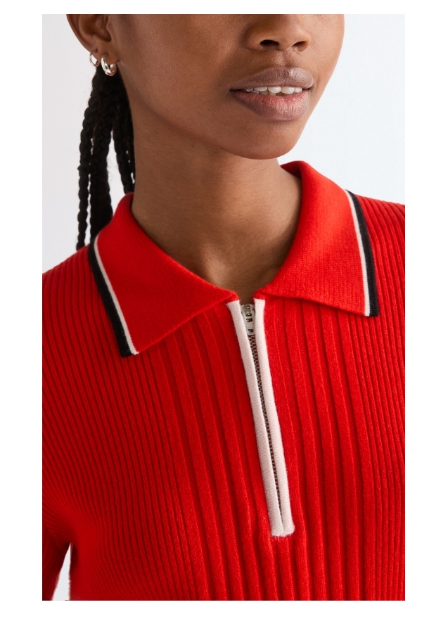 Slim Quarter Zip Polo