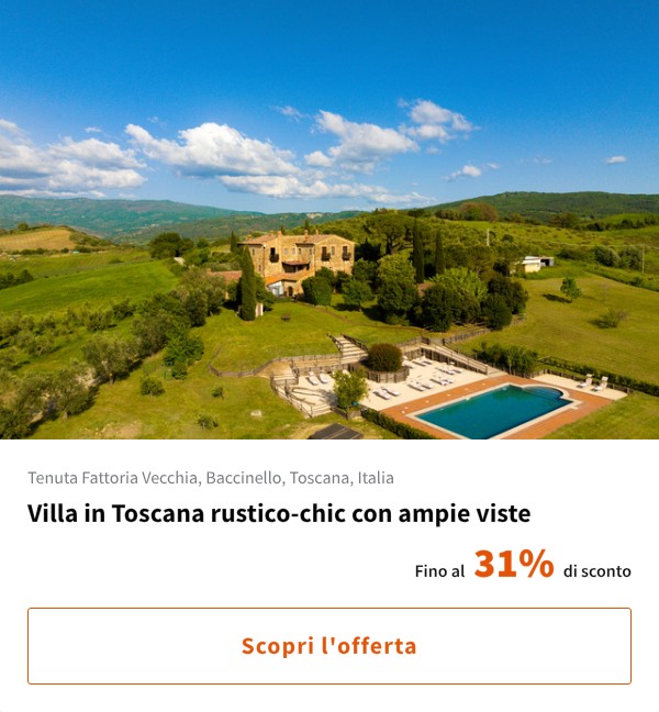 Villa in Toscana rustico-chic con ampie viste