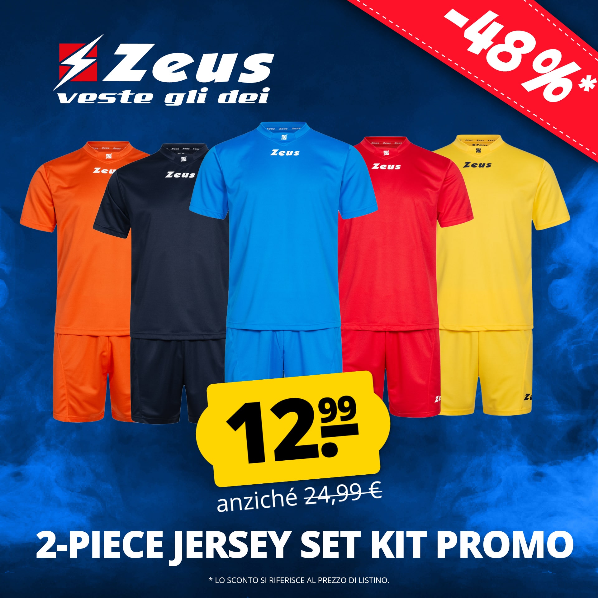 zeus kit promo kit da calcio 2 pezzi