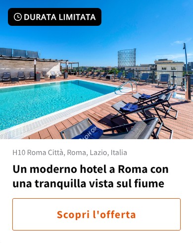 Un moderno hotel a Roma con una tranquilla vista sul fiume
