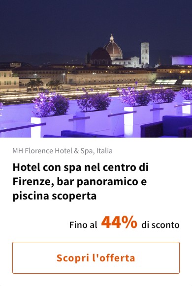 Hotel con spa nel centro di Firenze, bar panoramico e piscina scoperta