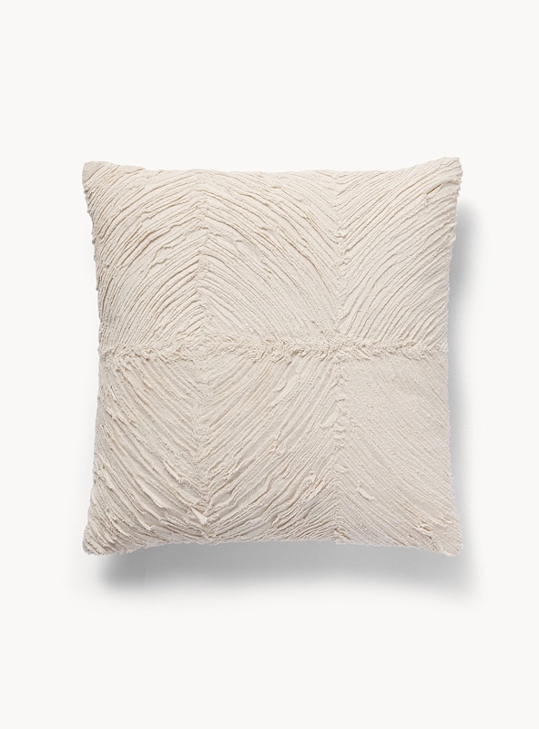 Cuscino in cotone con effetto texturizzato 45x45cm