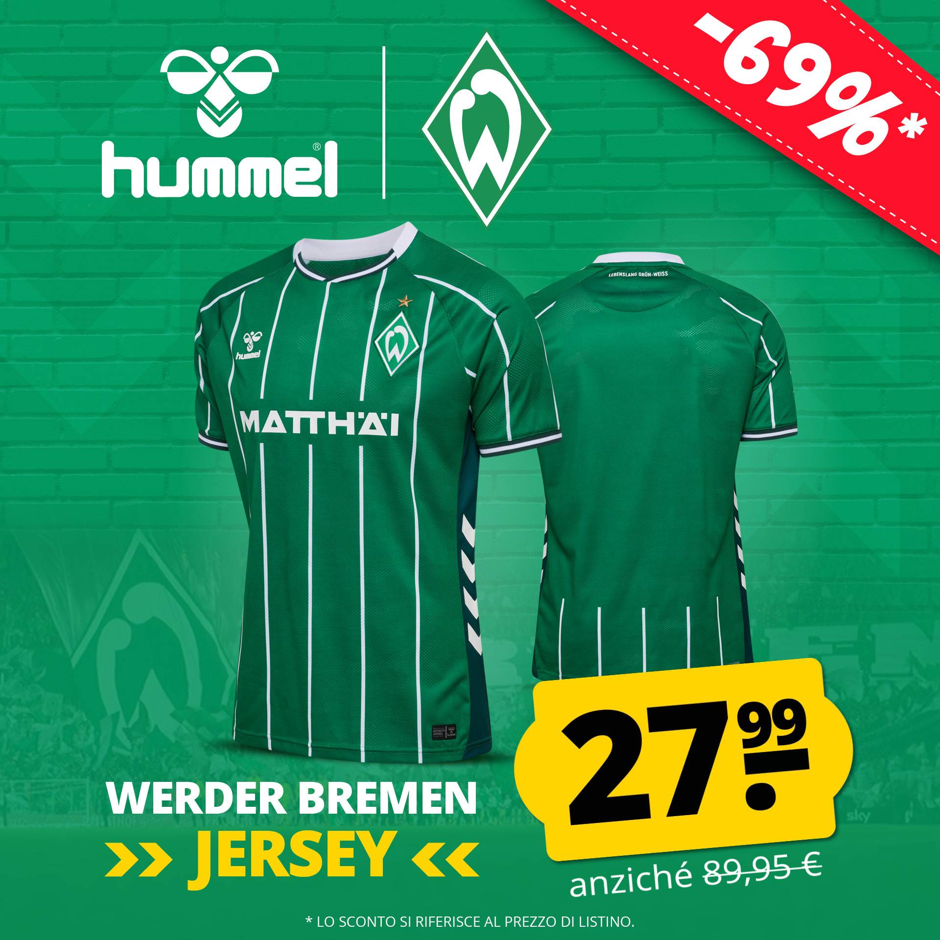 Maglia Werder Bremen hummel 27,99 € invece di 89,95 €
