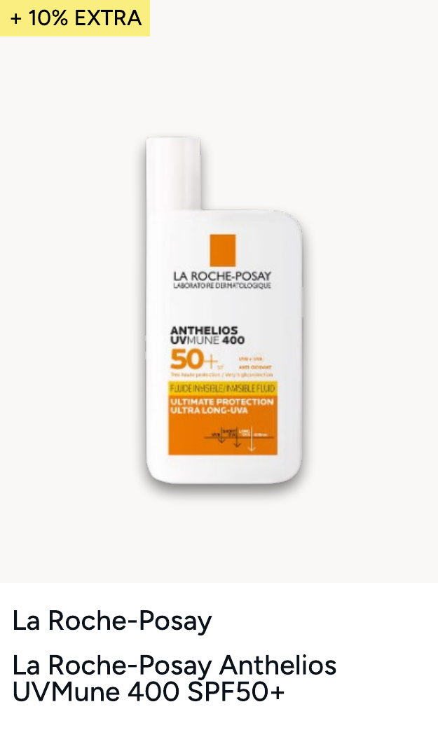 La Roche-Posay Anthelios UVMune 400 Onzichtbare Fluid Ongeparfumeerde Zonnebrandcrème SPF50+ 50 ml