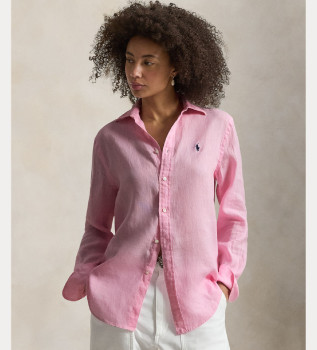 camicia-di-lino-rosa-a-vestibilita-classica