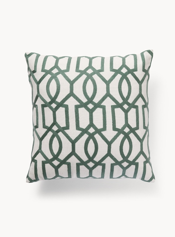 Cuscino con ricamo geometrico 45x45cm