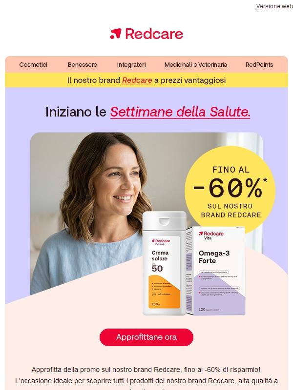 Redcare: fino al -60% di sconto su prodotti scelti! 🤩