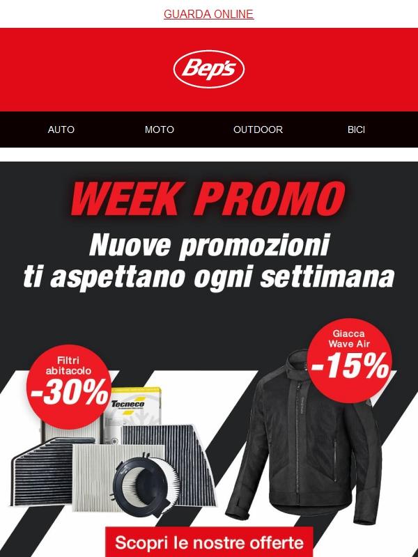 Week Promo: Approfitta delle PROMO per la tua 2 e 4 ruote!