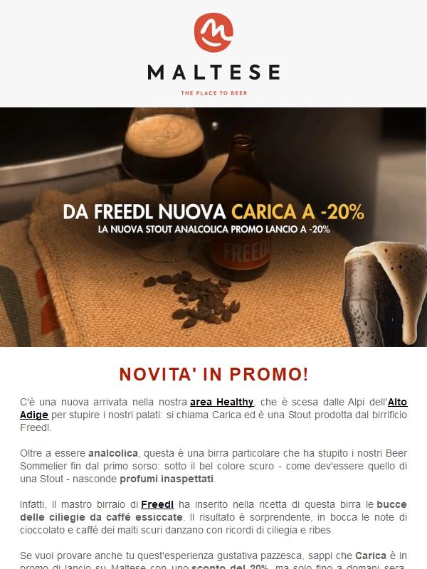 Diamo il benvenuto a Carica: Stout analcolica in promo!