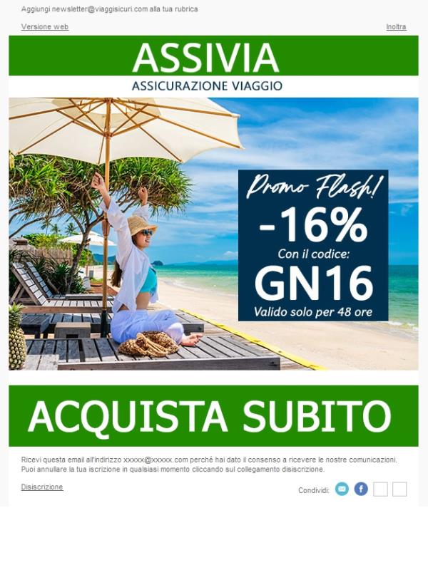 - 16% su tutte le nostre polizze!