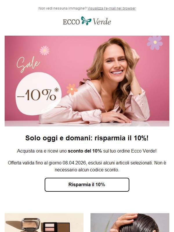 Acquista i tuoi articoli preferiti a prezzo scontato e risparmia il 10%!