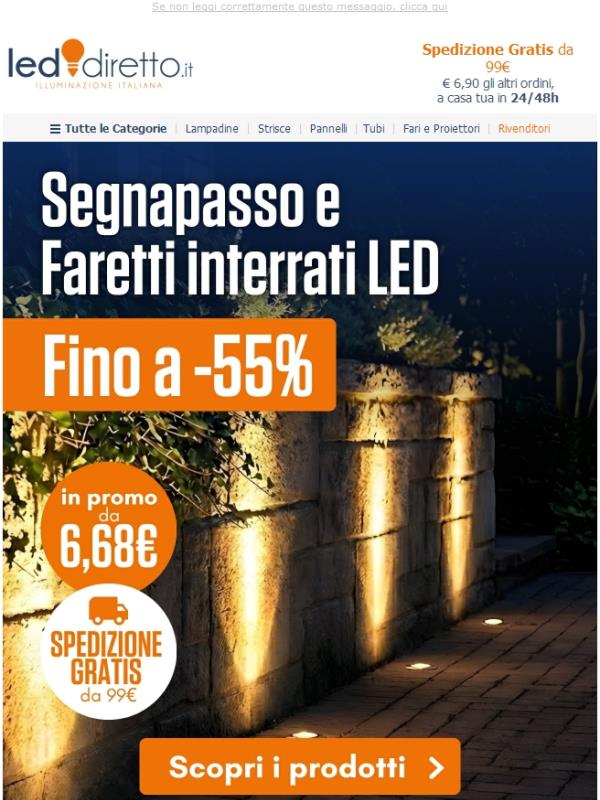 💡 Oltre 200 Segnapasso LED da 6,68€: fino a -55% e spedizione gratuita da 99€