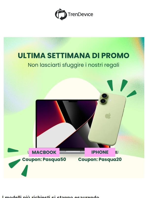 🐣 Le vacanze finiscono. Le promo no.