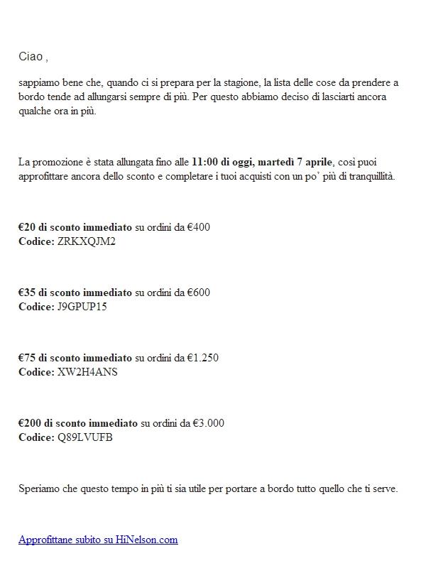 AVVISO - Sconto prolungato