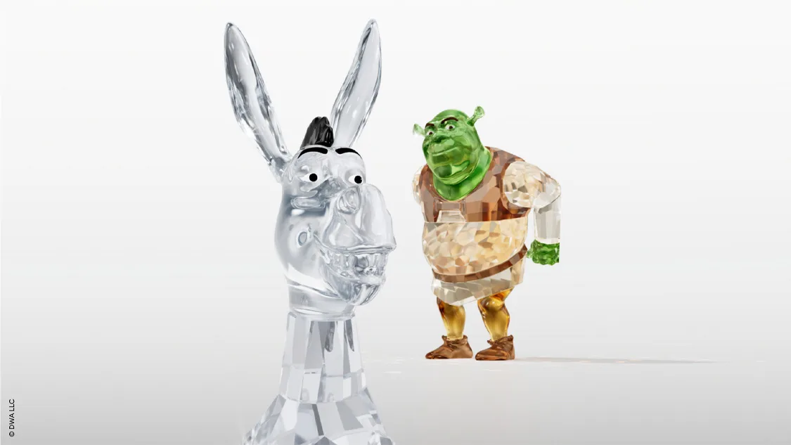 Creazioni in cristallo DreamWorks Shrek x Swarovski, Puss in Boots, Donkey e Gingy
