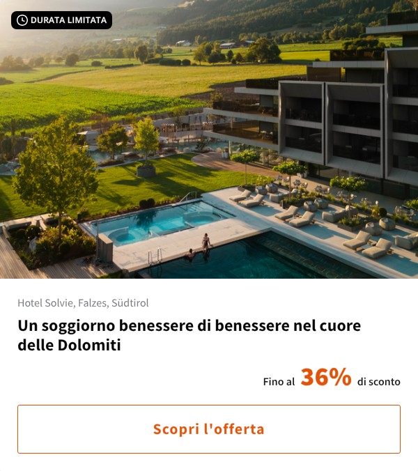 Un soggiorno benessere di benessere nel cuore delle Dolomiti