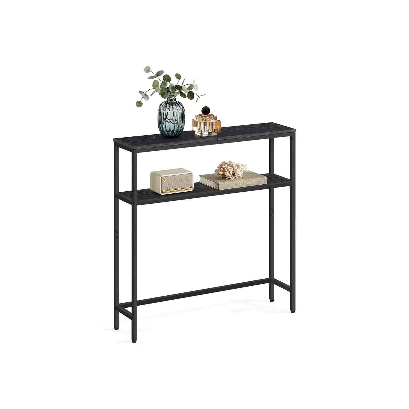 Image of Tavolino da Divano con Borsa Portaoggetti e Ruote Piroettanti