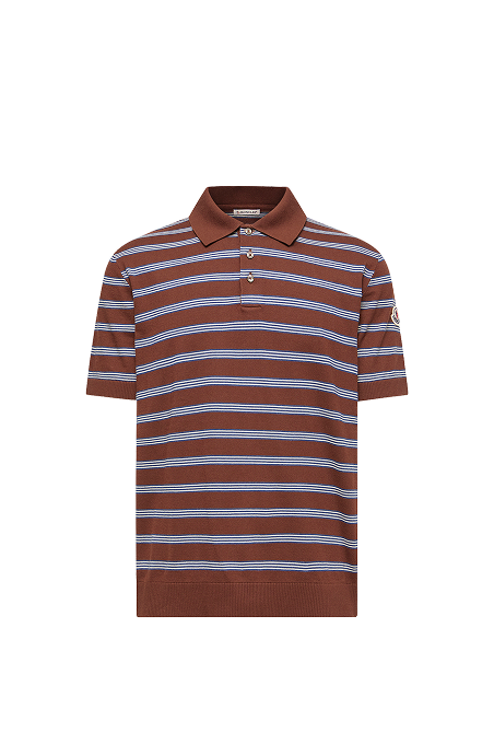 Polo in piquet di cotone con doppio collo