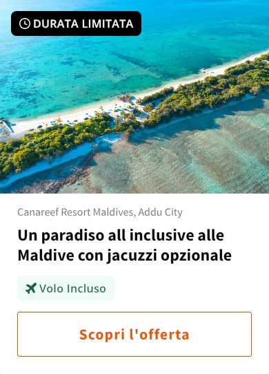 Un paradiso all inclusive alle Maldive con jacuzzi opzionale