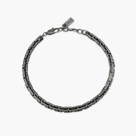 STYLE COLLECTION STYLE 06 Bracciale nero con catena cardano STYLE COLLECTION STYLE 06 Bracciale nero con catena cardano