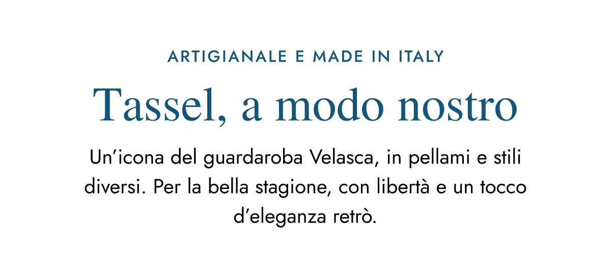 Velasca, in pellami e 