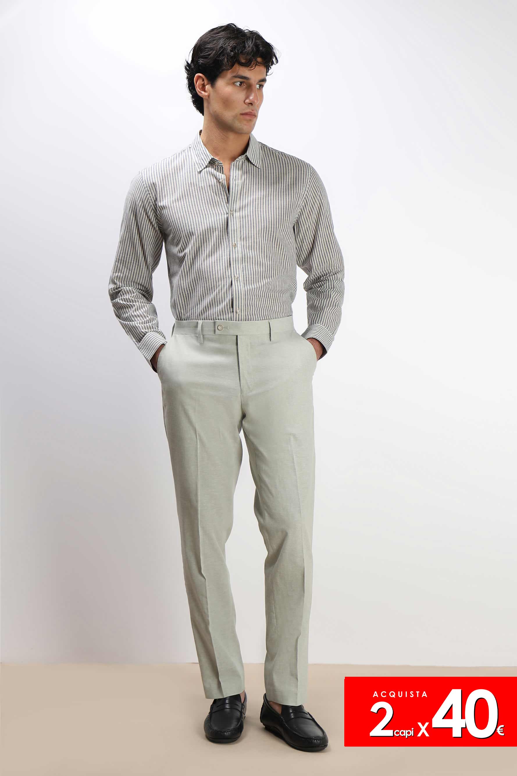 Image of CAMICIA COTONE SLUB