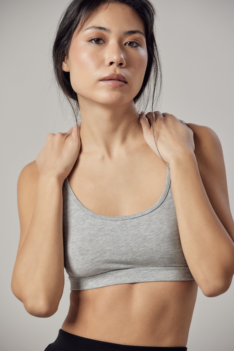 Top Sportivo Grigio Chiaro Melange