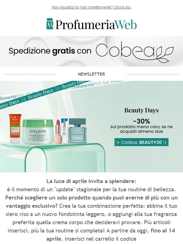 ✨ Raddoppia la bellezza: -30% sul meno caro!