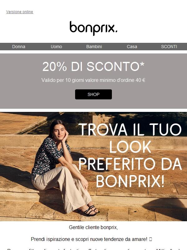 🌟 Fai shopping con il 20% di sconto sul tuo primo ordine! 🌟