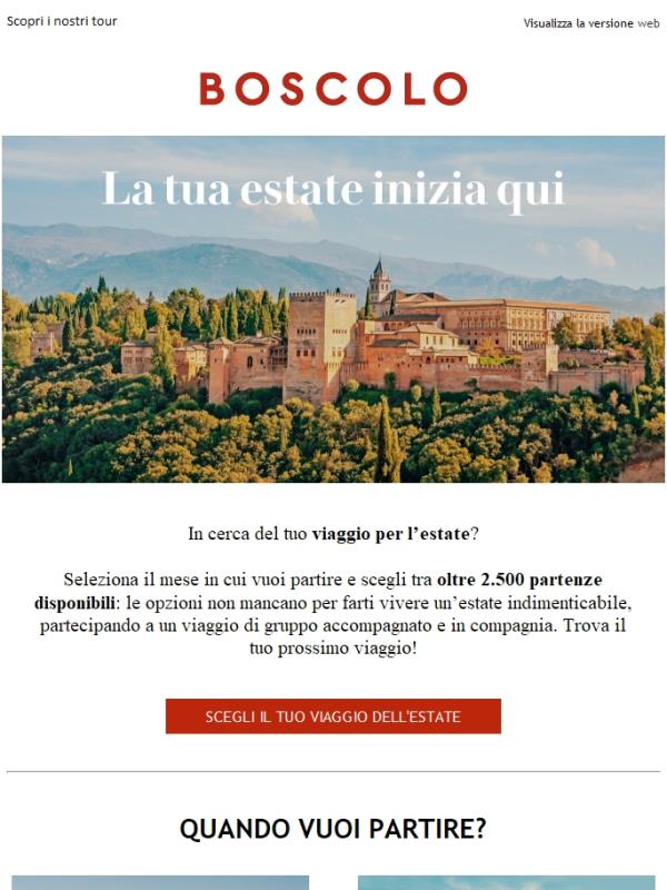 Trova il tuo viaggio dell’estate