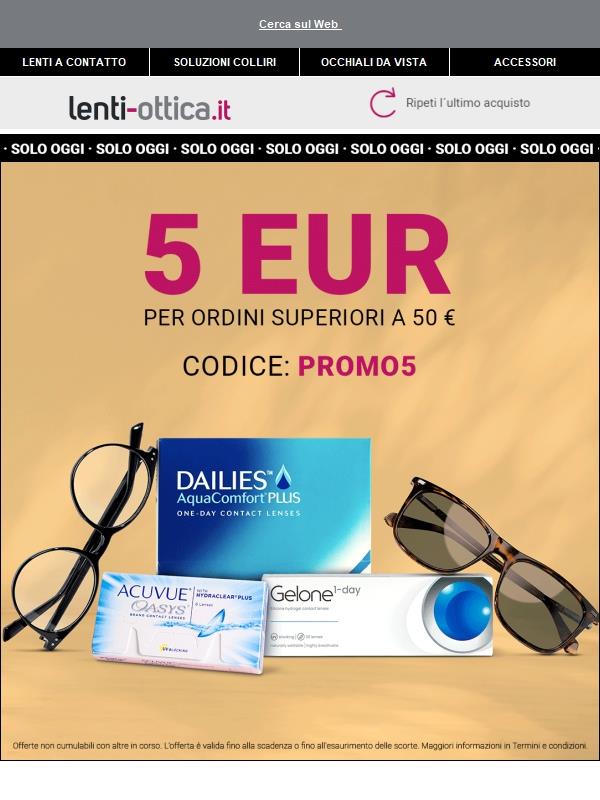 SCADE PRESTO ⏳ 5€ di sconto se acquisti oltre 50€