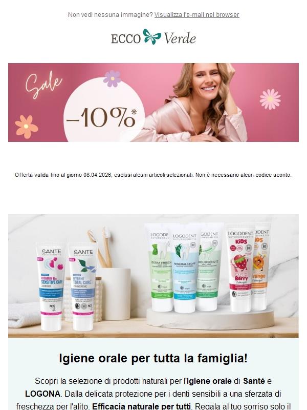 🌱🦷 Prodotti per l'igiene orale di Santé & LOGONA