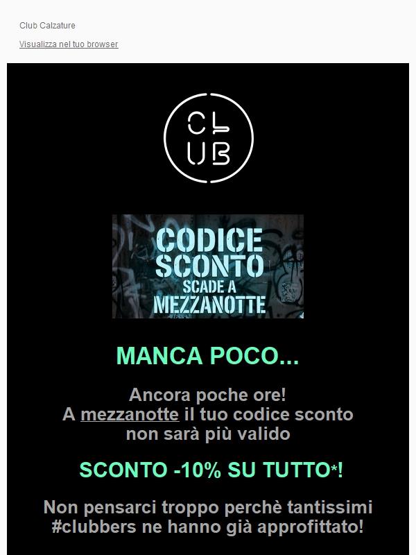 Solo poche ore ⏰ poi il tuo sconto svanisce