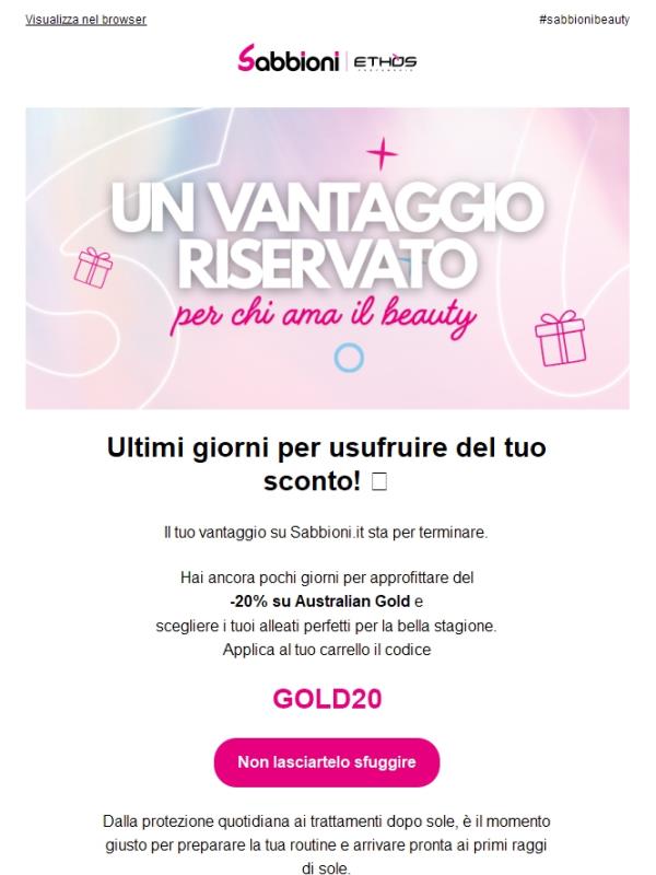 Ultimi giorni: -20% su Australian Gold ☀️