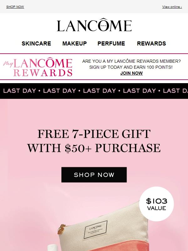 Your FREE 7-Pc Gift on $50+ Expires Tonight!