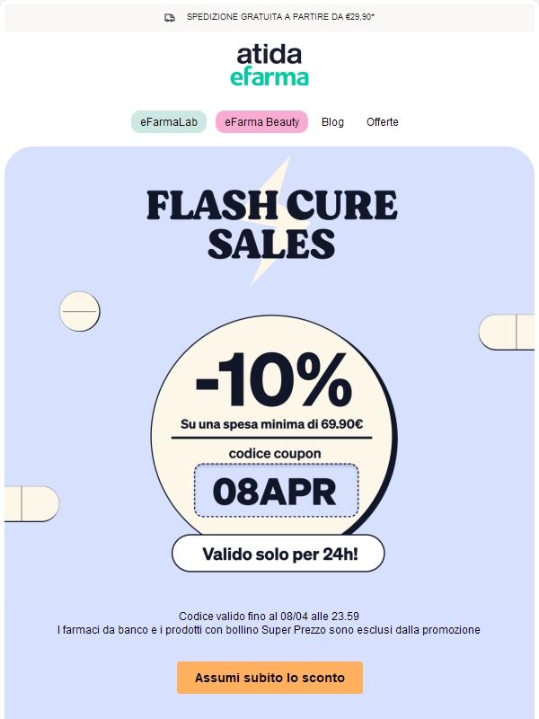 ⚡ Flash Cure Sales | -10% di Sconto per te!