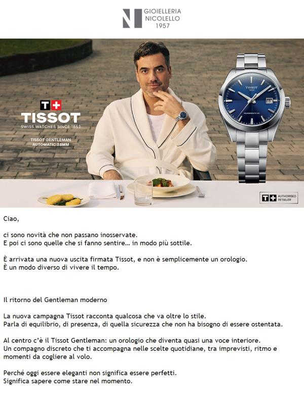 Novità Tissot appena arrivate da Nicolello