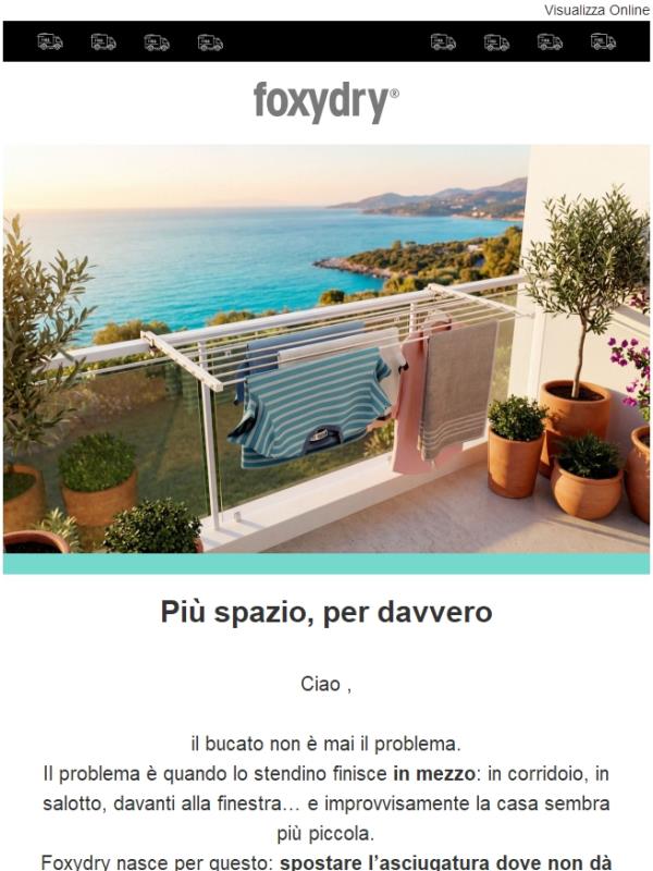 Non è il bucato. È lo stendino in mezzo.