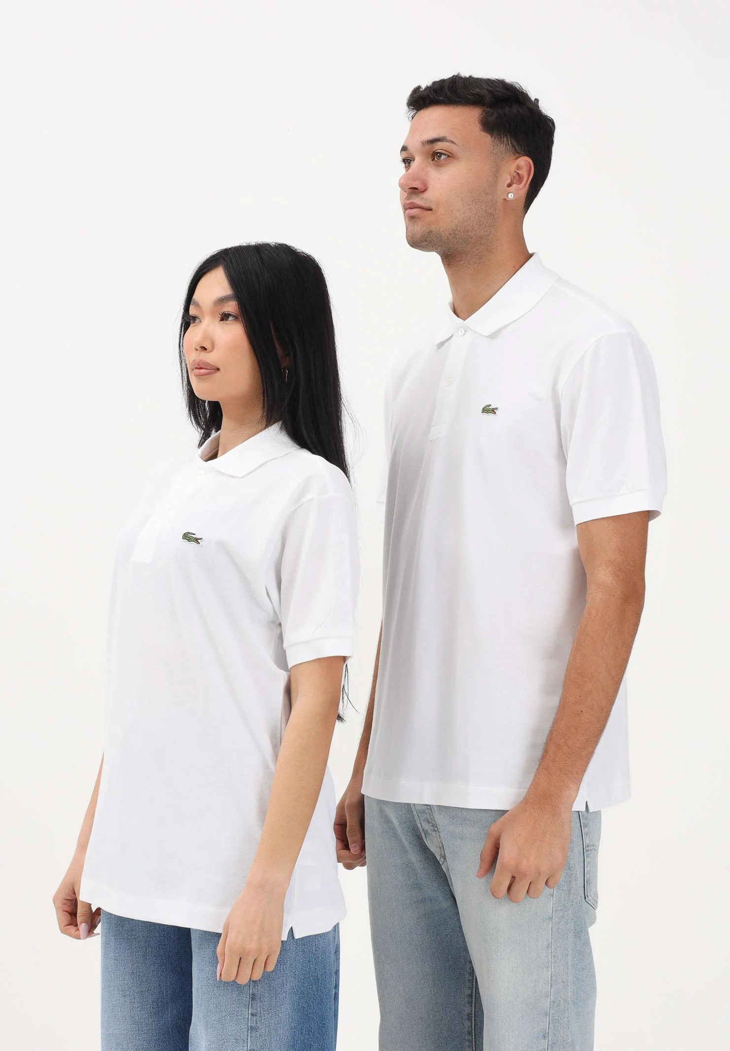Image of LACOSTE Polo a manica corta Classic Fit L.12.12 LIGHT  bianca per uomo e donna