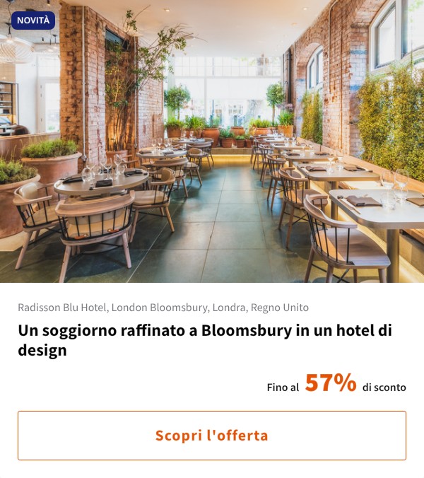 Un soggiorno raffinato a Bloomsbury in un hotel di design