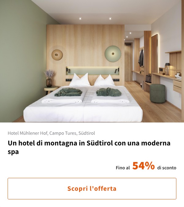 Un hotel di montagna in Südtirol con una moderna spa