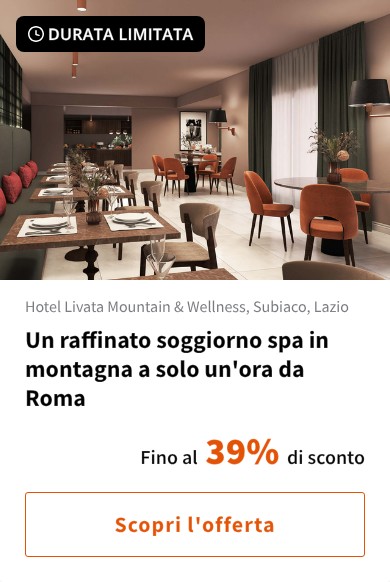 Un raffinato soggiorno spa in montagna a solo un'ora da Roma