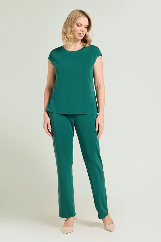 PANTALONI PULL-ON DRITTI IN JERSEY FLUIDO