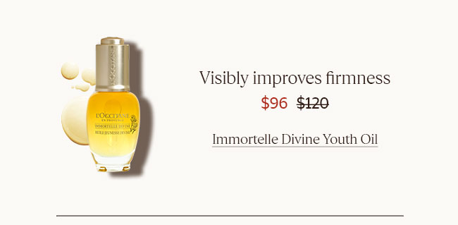 VISIBLY IMPROVES FIRMNESS | $96 | IMMORTELLE DIVINE YOUTH OIL