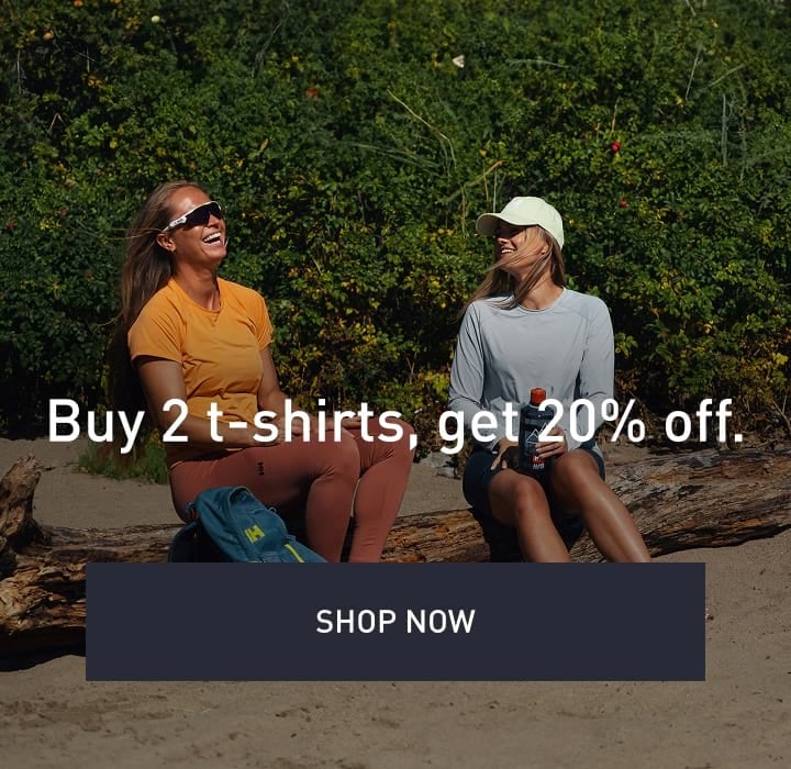 Buy 2 t-shirts, get 20% off