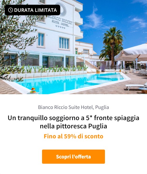 Un tranquillo soggiorno a 5* fronte spiaggia nella pittoresca Puglia